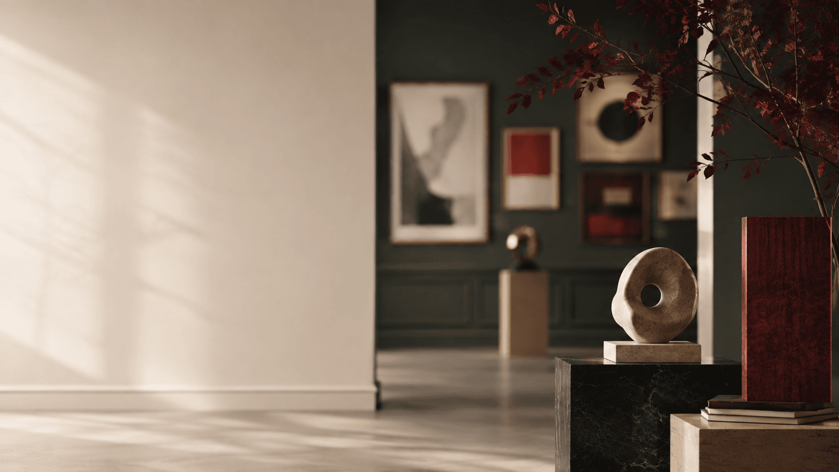 Çağdaş sanat eserlerinin sergilendiği kurumsal galeri mekânı