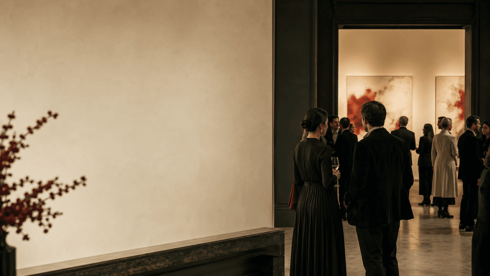 Sanat galerisinde gerçekleştirilen kültür ve sanat buluşması